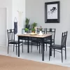Tangkula 5 Piece Dining Set Wood Metal Table And Chairs Kitchen Furniture Black 1 Tangkula 5 Piece Dining Set Wood Metal Table And Chairs Kitchen Furniture Black -Tangkula GUEST 1a1111bf 3437 4bc2 83ec eff7b69b887b