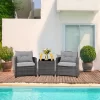 Tangkula 3PCS Patio Rattan Sofa Set Outdoor Wicker Conversation Set Glass Tabletop W/ Grey Cushion 2 Tangkula 3PCS Patio Rattan Sofa Set Outdoor Wicker Conversation Set Glass Tabletop W/ Grey Cushion -Tangkula GUEST 1a74336b a2f1 445d 9334 a89491d0e88c