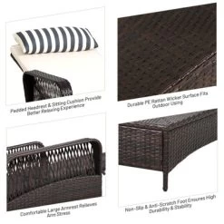 Tangkula 2 PCS Patio Chaise Lounge Chair Six-Position Adjustable Outdoor Recliner With Cushion & Pillow -Tangkula GUEST 1a8f70fb edd0 4aaf b1d0 3546776dbb43