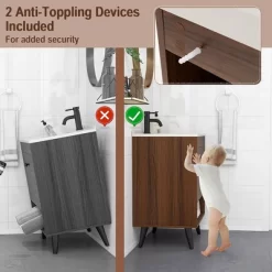 Tangkula 25 Inch Wooden Bathroom Vanity Sink Combo With Open Shelf & Sink & Pop Up Drain 16 Tangkula 25 Inch Wooden Bathroom Vanity Sink Combo With Open Shelf & Sink & Pop Up Drain -Tangkula GUEST 1b3c922d c1b2 4693 91cd 3a8527596bdc