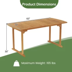 Tangkula Outdoor Wooden Dining Table For 4-6 71" Acacia Wood Table 18 Tangkula Outdoor Wooden Dining Table For 4-6 71" Acacia Wood Table -Tangkula GUEST 1bc38d63 d6ca 42cb 8dba 59648c2d560c