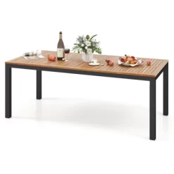 Tangkula Patio Dining Table For 8 79" Large Rectangle Table W/ Acacia Wood Tabletop 19 Tangkula Patio Dining Table For 8 79" Large Rectangle Table W/ Acacia Wood Tabletop -Tangkula GUEST 1bfaa9f6 5c77 4560 a499 01aae5d867a5