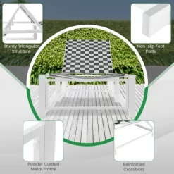 Tangkula 2PCS Patio Chaise Lounge Chair Outdoor Aluminum Adjustable 5-Position Recliner With Wheel For Garden Yard Pool -Tangkula GUEST 1caa204a fd00 4a6d 8814 c0c496327c1f