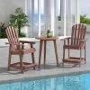 Tangkula Tall Adirondack Chair HDPE Outdoor Bar Stools With Armrests 4.5” Wide Footrest Patio Adirondack Barstools All-Weather Balcony Chairs Brown -Tangkula GUEST 1d427356 4a4a 4510 96fa e56eb71d72aa