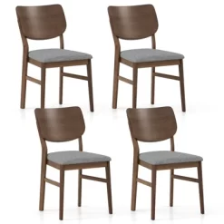 Tangkula Dining Chairs Set Of 4 W/ Rubber Wood Frame Padded Seat Curved Back Living Room 22 Tangkula Dining Chairs Set Of 4 W/ Rubber Wood Frame Padded Seat Curved Back Living Room -Tangkula GUEST 1e53ee25 cadb 4a1a a560 9b21e57d026b