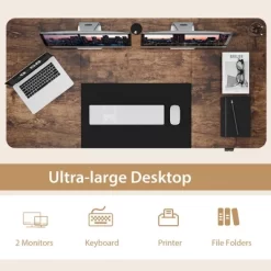 Tangkula 55" Electric Standing Desk Height Adjustable Home Office Table W/ Hook -Tangkula GUEST 1e665430 d0a5 4b6f 9aac 0d0e3f6d24c1