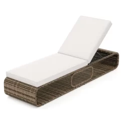 Tangkula Outdoor Chaise Lounge Chair 7-Position PE Wicker Patio Reclining Sun Lounger With Adjustable Backrest Pool Sunbathing Recliner -Tangkula GUEST 1fcb647d abce 4634 8d34 0ef162c5636a