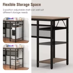 Tangkula L Shaped Desk With Charging Station 55” Reversible Corner Computer Desk With Mesh Storage Shelves CPU Stand 2 Person Gaming Desk -Tangkula GUEST 20797301 a8b4 45b6 86e4 bd616da4bec4