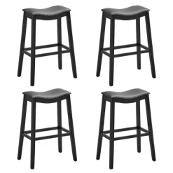 Tangkula Set Of 4 Saddle Bar Stools Bar Height Kitchen Chairs W/ Rubber Wood Legs 22 Tangkula Set Of 4 Saddle Bar Stools Bar Height Kitchen Chairs W/ Rubber Wood Legs -Tangkula GUEST 21ba45d3 cc77 4dce 9fe2 6dec74882325