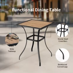 Tangkula 3 Piece Patio Bar Bistro Set, Outdoor Bar Height Stool & Table Ergonomic Seat W/ Comfortable Cushion Reinforced Steel Structure -Tangkula GUEST 2241a8f7 cb2b 42ce 8a9c 06ef91bfcb8c