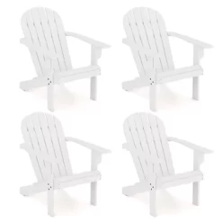 Tangkula 4PCS Patio Adirondack Chair W/ Inclined Seat High Backrest & Wide Armrests -Tangkula GUEST 225011b5 7b2d 458f bf79 2f164a30b822