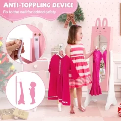 Tangkula Kids Jewelry Armoire Cabinet Free-Standing Full Length Mirror With Storage And 4 Tilt Angles 19 Tangkula Kids Jewelry Armoire Cabinet Free-Standing Full Length Mirror With Storage And 4 Tilt Angles -Tangkula GUEST 22ca8679 54b9 491f b318 5773eb7388b7