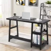 Tangkula Trestle Computer Desk Indoor Office Workstation For Home Office With 2-Tier Storage Shelves -Tangkula GUEST 243de304 7dc9 4888 80ec c63ff563ddcf