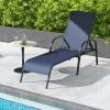 Tangkula Outdoor Lounge Chair Patio Chaise Lounge With Adjustable Backrest Reclining Pool Lounge Chair For Outside With Heavy Duty Steel Frame Navy -Tangkula GUEST 24e555d3 4011 4836 b307 df19eafa1860