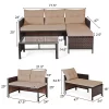 Tangkula 3PC Outdoor Furniture Set Rattan Wicker Sofa Table Deck Garden Patio -Tangkula GUEST 250e94d9 5373 4091 8f02 09ab7d1160d6