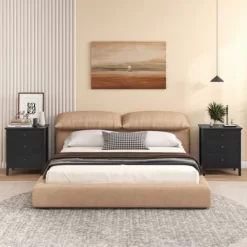 Tangkula 2-Piece 3Drawers Modern Nightstand Bedside Table Wooden End Table Black/White -Tangkula GUEST 25262480 d72f 4eb8 983a c6c4b4b8c863