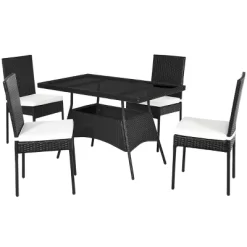 Tangkula 10PCS Rattan Dining Set Cushioned Chair Table W/ Glass Top Furniture Patio 11 Tangkula 10PCS Rattan Dining Set Cushioned Chair Table W/ Glass Top Furniture Patio -Tangkula GUEST 25e097d4 50c4 4835 9ab8 b5aba20c3383