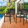Tangkula Patio Rattan Dining Armchair 2 Set Of Wicker Chair W/Steel Frame Acacia Armrests Indoor & Outdoor -Tangkula GUEST 2672a6db 1bbc 45cf b679 984b76e4cf5d