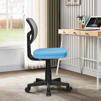 Tangkula Armless Mesh Office Chair Ergonomic Swivel Computer Desk Chair Height Adjustable Task Chair For Adults And Kids 4 Tangkula Armless Mesh Office Chair Ergonomic Swivel Computer Desk Chair Height Adjustable Task Chair For Adults And Kids - Image 2