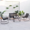 Tangkula 4 Piece Rocking Bistro Set Patio Furniture Set W/ Loveseat 2 Rocking Chairs 1 Tangkula 4 Piece Rocking Bistro Set Patio Furniture Set W/ Loveseat 2 Rocking Chairs -Tangkula GUEST 26f0dc07 44b7 4786 becf 043282c4a79d