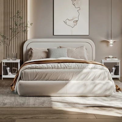 Tangkula Set Of 2 Accent End Table 2-Tier Sofa Side Table Nightstand W/ X-Shaped Frame White 4 Tangkula Set Of 2 Accent End Table 2-Tier Sofa Side Table Nightstand W/ X-Shaped Frame White - Image 2