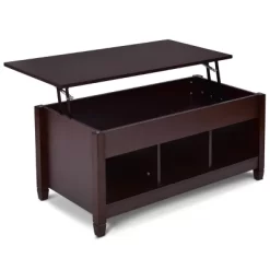 Tangkula Height Adjustable Wood Table Coffee Desk Teapoy Hidden Compartment -Tangkula GUEST 28b48af5 8a13 4df7 bef3 adc2c5489cd3