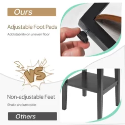 Tangkula 2 PCS 2-Tier Industrial Round End Table Metal Sofa Side Table With Storage Shelf -Tangkula GUEST 2945dee5 0b93 408e b656 2ed4ba78d573