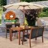 Tangkula 4 Pieces Outdoor Dining Furniture Set Patio Space-Saving PE Rattan Dining Set W/Umbrella Hole 2 Tangkula 4 Pieces Outdoor Dining Furniture Set Patio Space-Saving PE Rattan Dining Set W/Umbrella Hole -Tangkula GUEST 2ab94e40 a1a0 4f2e 8fe6 f7592aaa6ed5