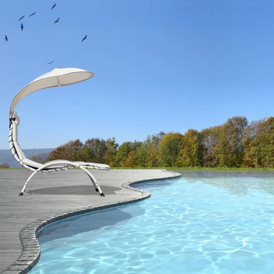 Tangkula Patio Chaise Chaise Lounge Chair With Canopy Cushioned Canopy Lounger 5 Tangkula Patio Chaise Chaise Lounge Chair With Canopy Cushioned Canopy Lounger - Image 3