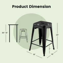 Tangkula 24" Set Of 4 Tolix Style Barstool Counter Height Metal Bar Stool Stackable Chair Black 13 Tangkula 24" Set Of 4 Tolix Style Barstool Counter Height Metal Bar Stool Stackable Chair Black -Tangkula GUEST 2bd92196 5965 4798 a804 6d4e1ceaeaa3