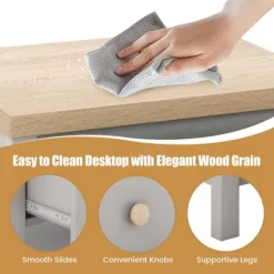 Tangkula 2 PCS Nightstand Farmhouse Side End Table W/ Solid Wood Legs & 2 Drawers -Tangkula GUEST 2c1bd2c8 3bfe 47bc 96a3 9915358dcb3c