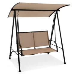 Tangkula 2-Person Patio Swing Seat Swing Bench Canopy Swing Loveseat Outdoor 18 Tangkula 2-Person Patio Swing Seat Swing Bench Canopy Swing Loveseat Outdoor -Tangkula GUEST 2d2320c4 c900 403f b352 f9a7a9d9bed1