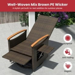 Tangkula Set Of 2 Outdoor 360° Swivel Rattan Recliner Chair Patio Wicker Chaise Lounge Chair 15 Tangkula Set Of 2 Outdoor 360° Swivel Rattan Recliner Chair Patio Wicker Chaise Lounge Chair -Tangkula GUEST 2d7e6e1c d24b 48f6 81ac 1ffe2f3e633c