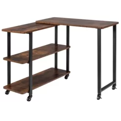 Tangkula Sofa Side Table W/Storage Shelves Mobile End Table Rolling Couch Table Desk For Living Room Bedroom -Tangkula GUEST 2d9ca722 e836 43b2 880e f68b6068afaf