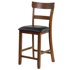 Tangkula Set Of 4 Bar Stools Vintage Wooden Dining Chair For Kitchen, Bistro Brown&Black -Tangkula GUEST 2ef25c4a e911 4415 a26a 21eb5397df73