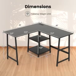 Tangkula L Shaped Corner Computer Desk Study Table W/Storage Shelves 19 Tangkula L Shaped Corner Computer Desk Study Table W/Storage Shelves -Tangkula GUEST 2fbe03b5 c7c3 404a 8ec8 cd6f4dcb26ad