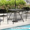 Tangkula 32" Patio Dining Table W/ 1.6" Umbrella Hole & Lid DPC Tabletop For Backyard -Tangkula GUEST 3174ef70 e642 49d9 99a9 6b5b220f6141