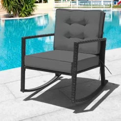 Tangkula Outdoor Wicker Rocking Chair Glider Rattan Rocker Recliner With Cushion 24 Tangkula Outdoor Wicker Rocking Chair Glider Rattan Rocker Recliner With Cushion -Tangkula GUEST 31ac8407 fbee 43e1 a9c9 71eef7bf0800