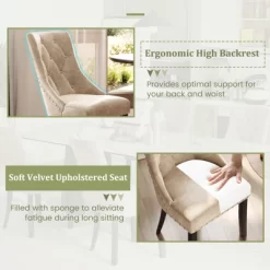 Tangkula Upholstered Dining Chairs Set Of 4 Tufted Wingback Chairs W/ Solid Wood Legs 16 Tangkula Upholstered Dining Chairs Set Of 4 Tufted Wingback Chairs W/ Solid Wood Legs -Tangkula GUEST 32edf2f6 f6ac 473a 82af 0bd9d8e46d6a 1