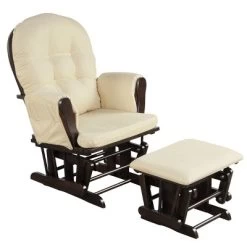 Tangkula Rocking Chair Baby Nursery Chair Glider With Ottoman &Storage Pocket -Tangkula GUEST 334228a9 a733 43bb 8d3f ce8728c0a946