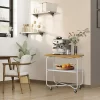 Tangkula 2-Tier Folding Rolling Cart Kitchen Utility Cart Tool-Free Installing -Tangkula GUEST 339997fd 65fd 4c77 9702 20258d290a75