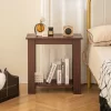 Tangkula Wood End Table 2-tier Rectangular Side Table Home Accent Table W/ Storage Shelf Small Night Stands Sofa Side Coffee Table Mahogany/White -Tangkula GUEST 34422533 ad3b 4eb9 ae05 e437f774ce02