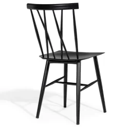 Tangkula 2 PCS Steel Chairs Dining Side Chairs Armless With High Cross Back Black -Tangkula GUEST 352b304e 158b 4dc9 b2e1 725066ef1aed