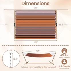 Tangkula Patio Hammock Foldable Portable Swing Chair Bed Detachable Pillow Blue & Green 19 Tangkula Patio Hammock Foldable Portable Swing Chair Bed Detachable Pillow Blue & Green -Tangkula GUEST 357d8ae4 d568 4d83 8289 3eda9c0c12b7