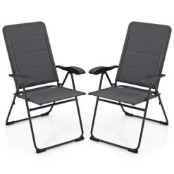 Tangkula 4PCS Patio Folding Chairs Back Adjustable Reclining Padded Garden Furniture -Tangkula GUEST 376c6a30 eb6e 42f3 ac07 8feb88748d19