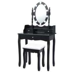 Tangkula Mirrored Vanity Table Set Lighted Makeup Dresser W/ Drawers 12 Tangkula Mirrored Vanity Table Set Lighted Makeup Dresser W/ Drawers -Tangkula GUEST 37e928e9 bbe3 43d0 a75d 8b22550458f6
