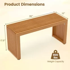 Tangkula 36 Inch Patio Bench All-Slat Acacia Wood Loveseat For 2 People 800 Lbs Capacity 19 Tangkula 36 Inch Patio Bench All-Slat Acacia Wood Loveseat For 2 People 800 Lbs Capacity -Tangkula GUEST 3925127b 8960 4971 a9be ba36656a04bd