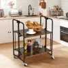 Tangkula 2-Tier Folding Bar Cart Kitchen Serving Island Utility Cart Storage Shelves 1 Tangkula 2-Tier Folding Bar Cart Kitchen Serving Island Utility Cart Storage Shelves -Tangkula GUEST 3a093d3b e1bf 47be 9df3 ccb6fa1787e1