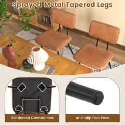 Tangkula Dining Chairs Set Of 4 W/ PU Leather Cover Filled Sponge Waterfall Seats 17 Tangkula Dining Chairs Set Of 4 W/ PU Leather Cover Filled Sponge Waterfall Seats -Tangkula GUEST 3b238114 cc7c 4c87 9e35 d05be2013147