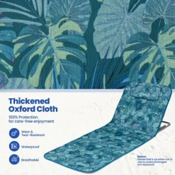 Tangkula 3PCS Folding Beach Mat Set Adjustable Beach Lounge Chair & Side Table Set -Tangkula GUEST 3bfd13f2 e014 43ca bbef 64c788401d60